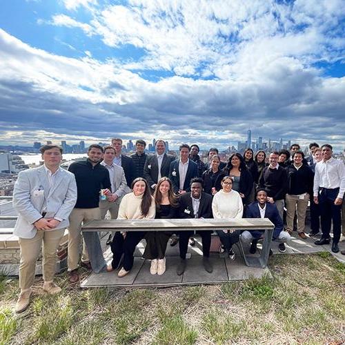 Iona students on the roof of Google's office in NYC.